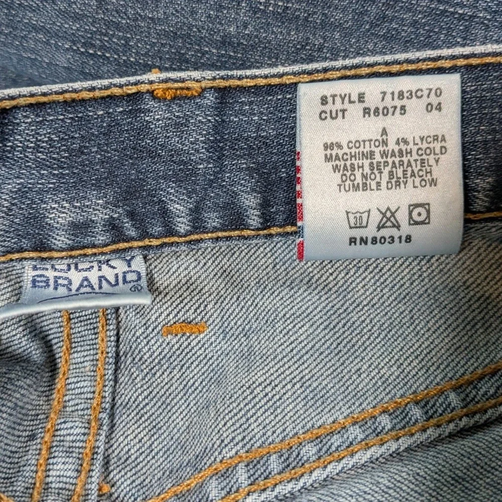 Lucky Brand Dungarees Men 29x28.5 Blue Jeans Made In‎ USA Button Fly VTG 7183C70
